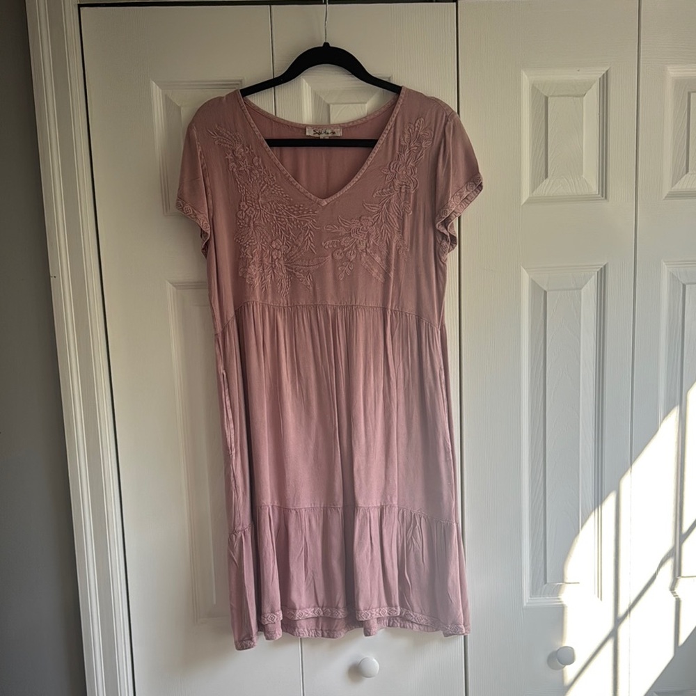 Solitaire Mauve V-Neck Top